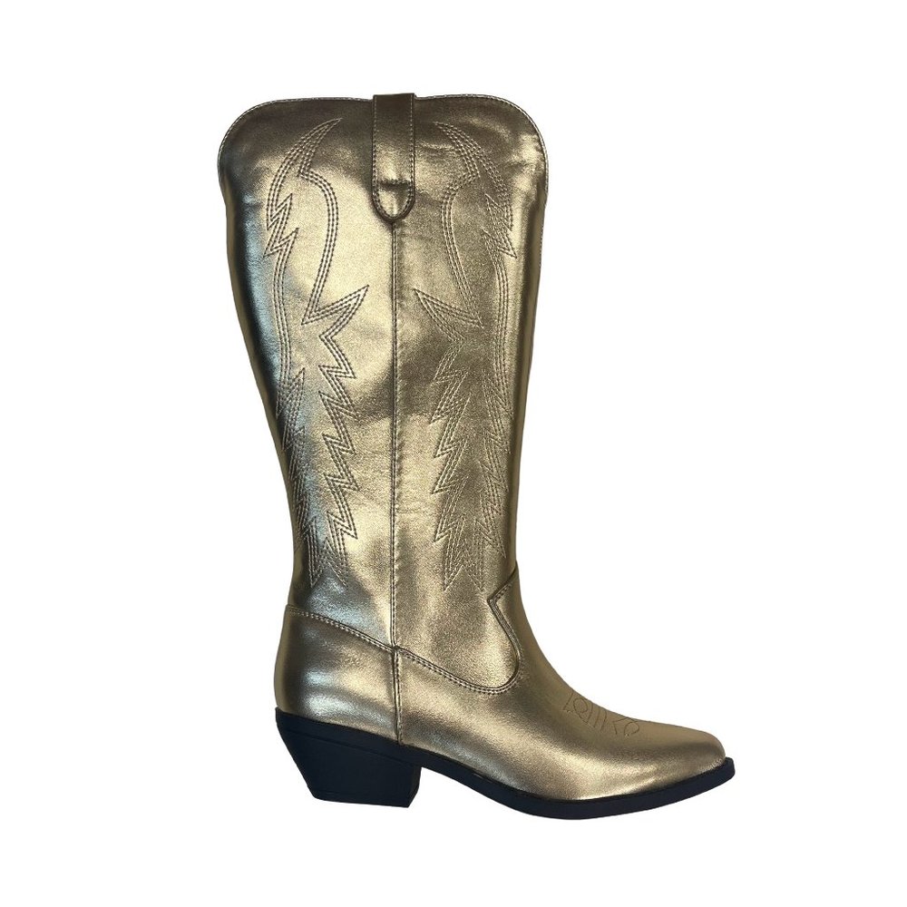 Gold Cowboy Boots | Soda Womens Western Cowboy Boots in Gold